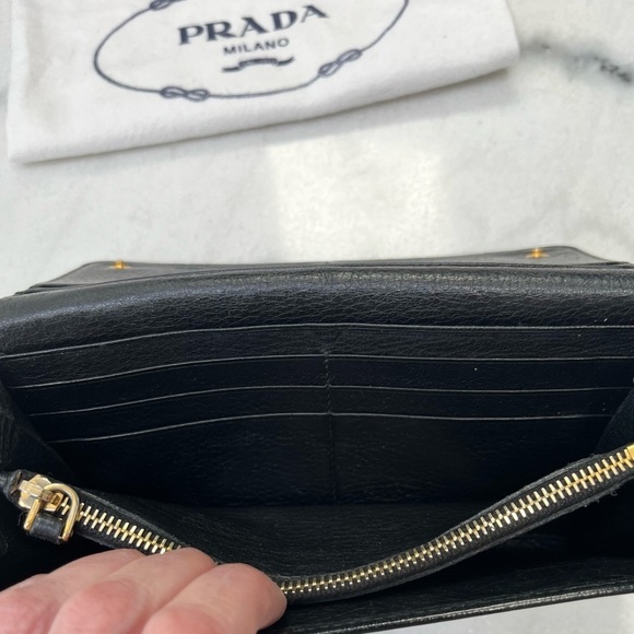 PRADA Vintage Flap Long Wallet Lambskin with Dust Bag - Picture 13 of 13
